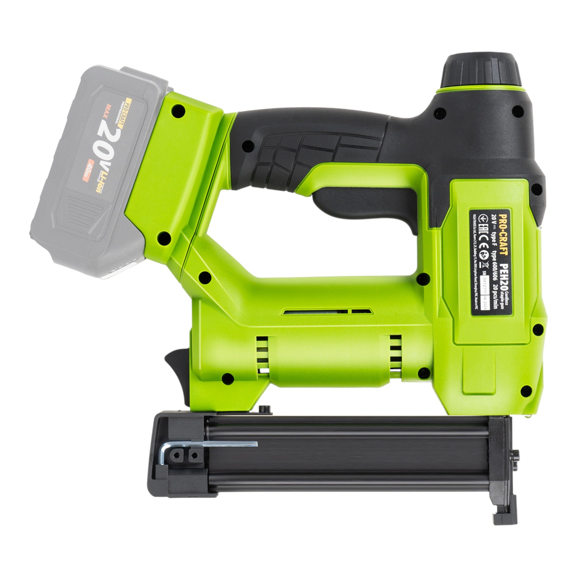 Procraft PEH20 Akku Tacker 20 V 15 32 mm 1x Akku 4 0 Ah ohne Ladegeraet 4 - toolbrothers
