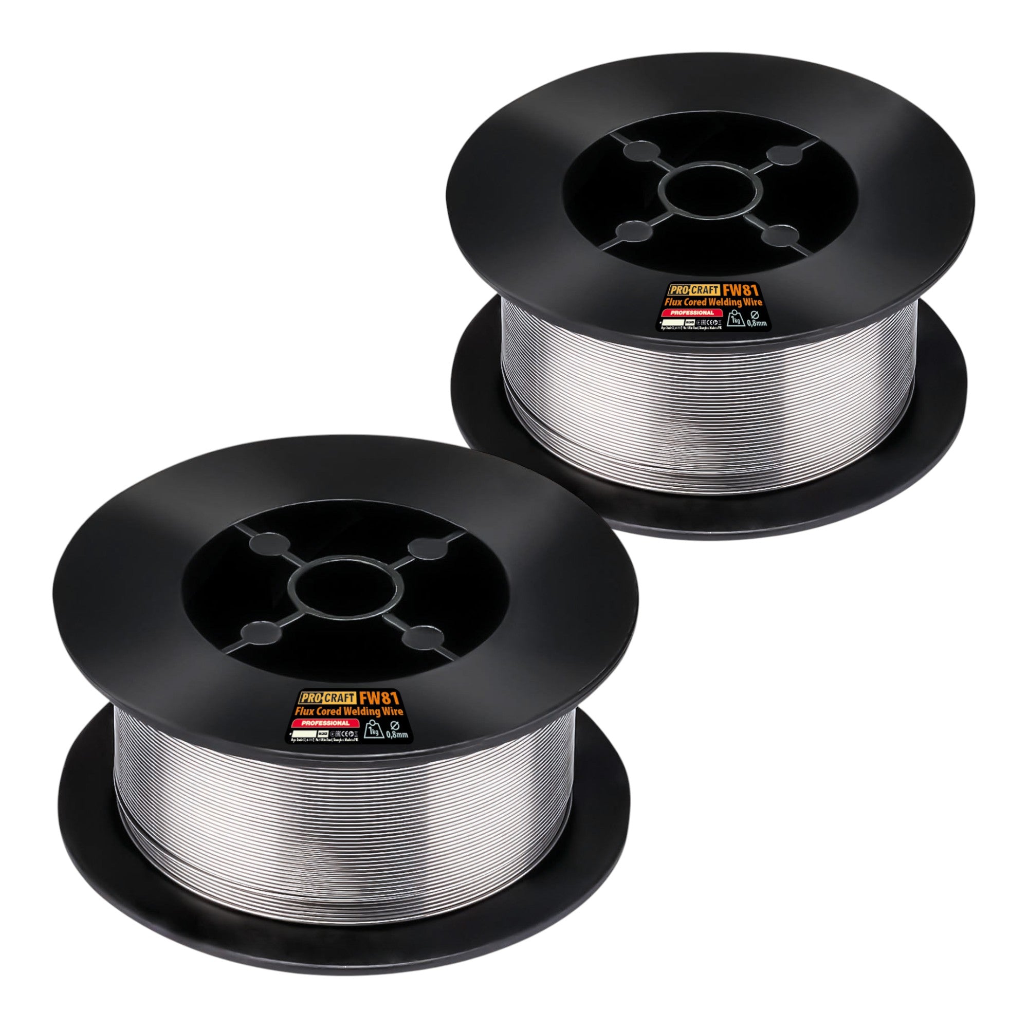 Procraft 2x FW81 Fuelldraht Schweissdraht FLUX 0 8 mm 1 0 kg 0 - toolbrothers