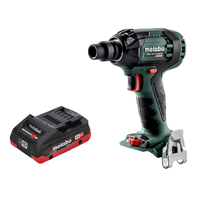 Metabo SSW 18 LTX 300 BL Akku Schlagschrauber 18 V 300 Nm 1 2 Brushless 1x LiHD Akku 4 0 Ah ohne Ladegeraet 0 - toolbrothers