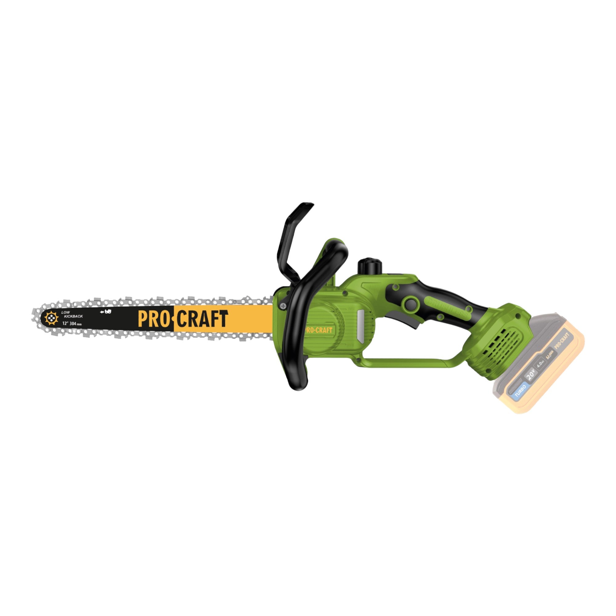 Procraft PKA33 BB Akku Kettensaege 20 V 304 mm Brushless 2x Akku 4 0 Ah Ladegeraet 3 - toolbrothers