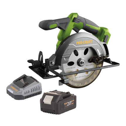 Procraft PCA32 BB Akku Handkreissaege 20 V 165 mm Brushless 1x Akku 4 0 Ah Ladegeraet 0 - toolbrothers