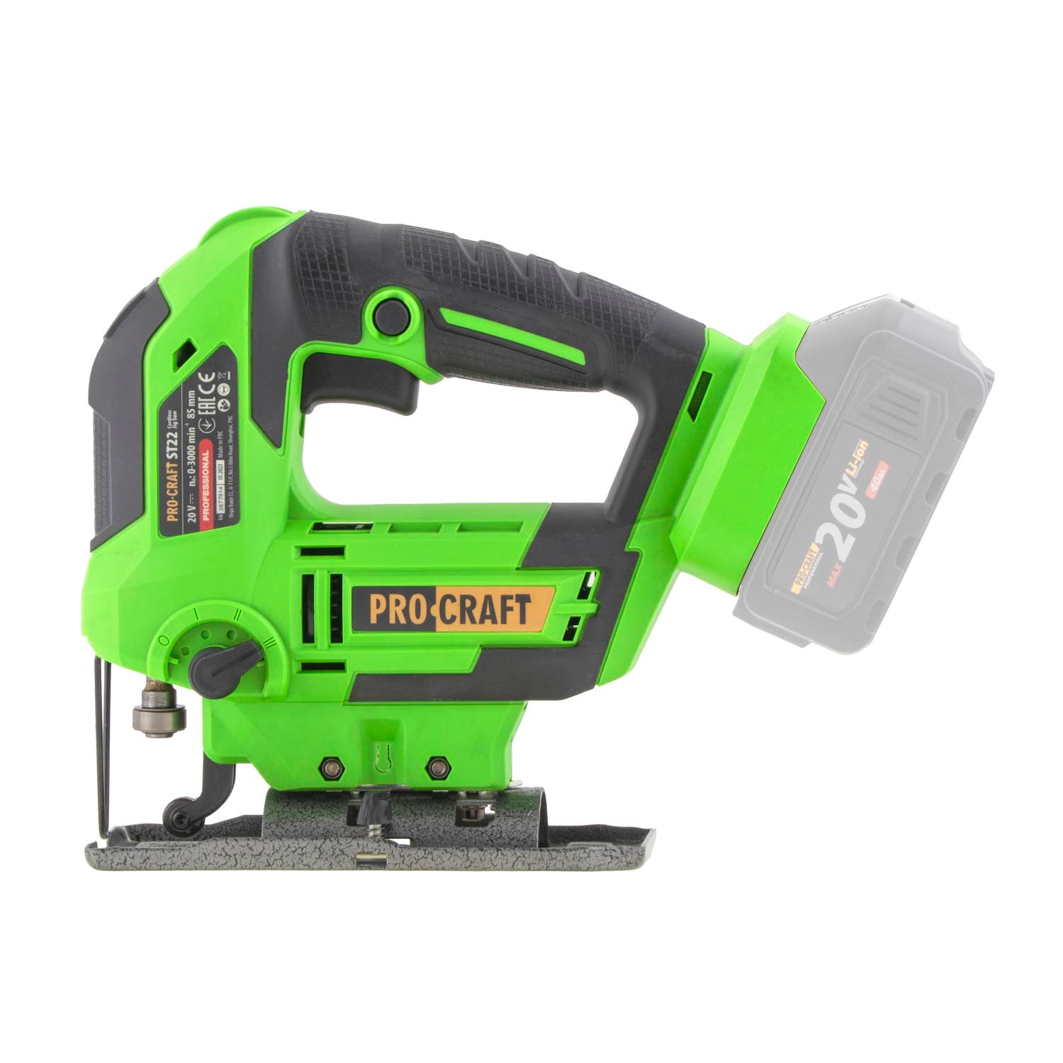 Procraft ST22 Akku Stichsaege 20 V 80 mm Brushless 1x Akku 2 0 Ah Ladegeraet 1 - toolbrothers