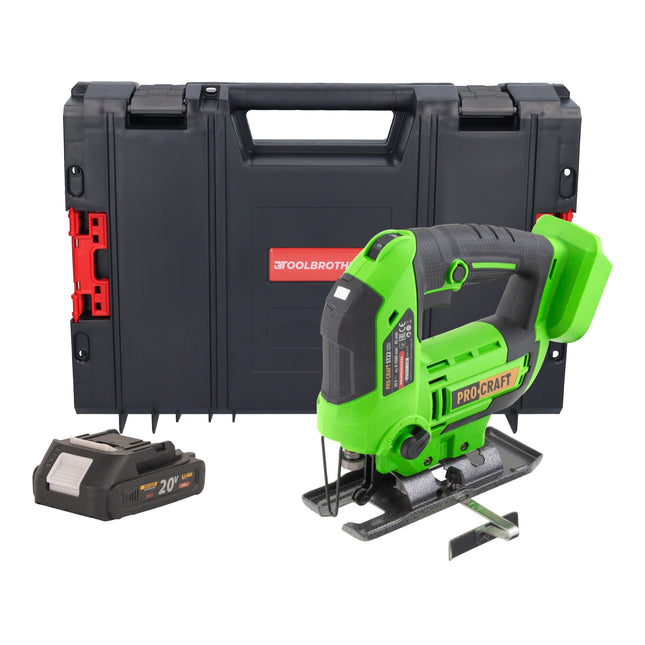 Procraft ST22 Akku Stichsaege 20 V 80 mm Brushless 1x Akku 2 0 Ah RHINO Toolcase ohne Ladegeraet 0 - toolbrothers
