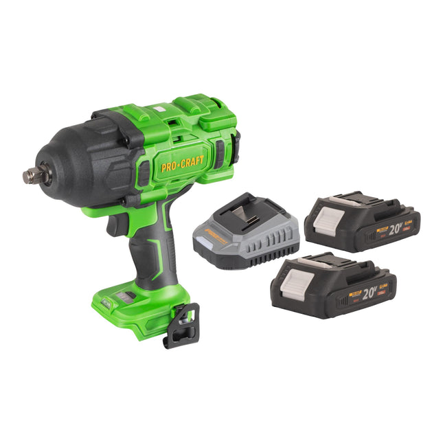 Procraft PWA80bb Akku Schlagschrauber 20 V 1600 Nm 1 2 Brushless 2x Akku 2 0 Ah Ladegeraet 0 - toolbrothers