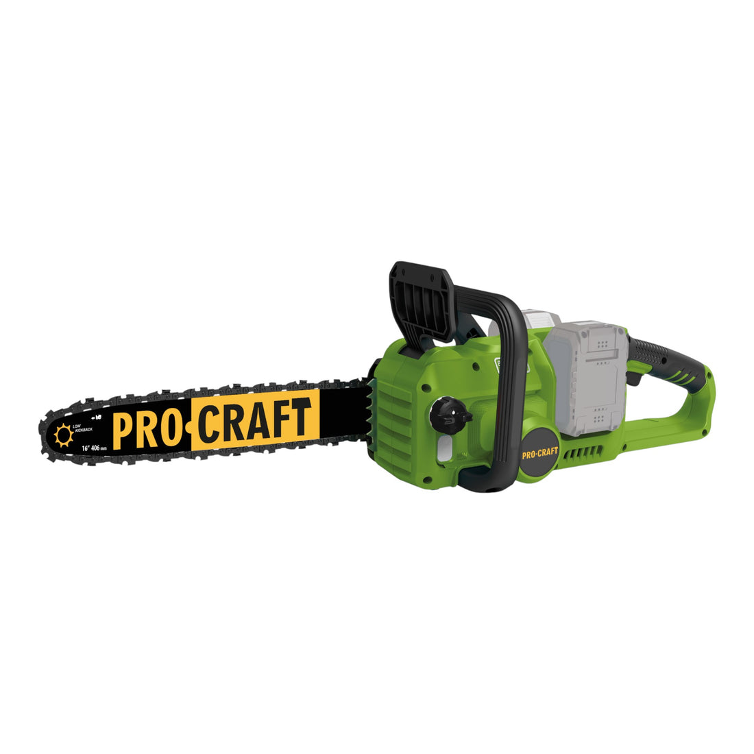 Procraft PCA42/2 Akku Kettensäge 40 V ( 2x 20 V ) 406 mm Brushless + 2x Akku 4,0 Ah - ohne Ladegerät