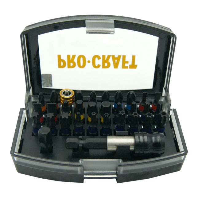 Procraft BS 32 Bit Set 32 tlg S2 Stahl Phillips Pozidriv Torx Hex Schlitz 0 - toolbrothers