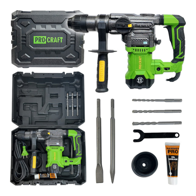 Procraft BH1800 Kombihammer 1500 Watt 5 5 Joule SDS Plus  0 - toolbrothers