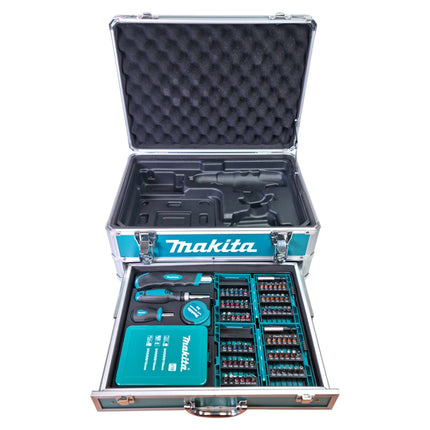 Makita DHP 490 SFX9 Akku Schlagbohrschrauber 18 V 65 Nm Brushless 2x Akku 3 0 Ah Ladegeraet 96 tlg Zubehoer Set Koffer 2 - toolbrothers