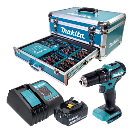Makita DHP 483 SF1X9 Akku Schlagbohrschrauber 18 V 40 Nm Brushless 1x Akku 3 0 Ah Ladegeraet 96 tlg Zubehoer Set Koffer 0 - toolbrothers