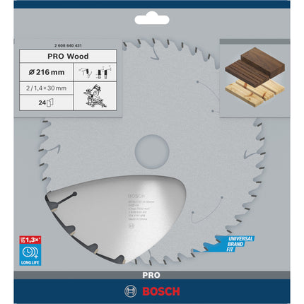 Bosch PRO Wood Kreissaegeblatt 216 x 30 mm 24 WZ HM 2608640431  2 - toolbrothers