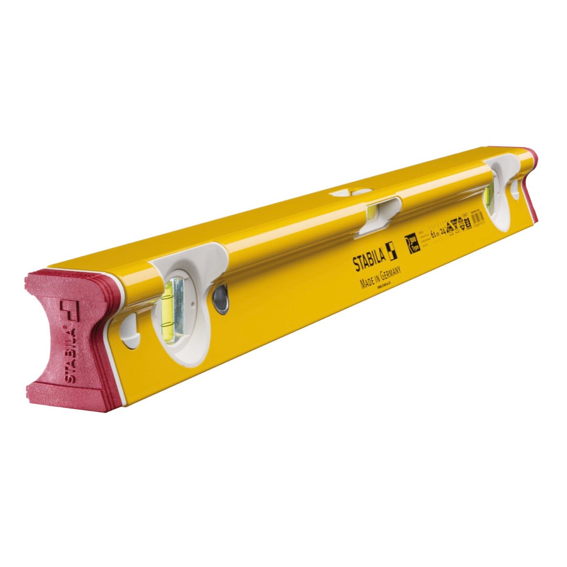 STABILA Type R 300 Wasserwaage 61 cm ( 18371 ) drei Libellen extrabreit R-Profil Rutsch-Stopper horizontales und vertikales Messen - Toolbrothers