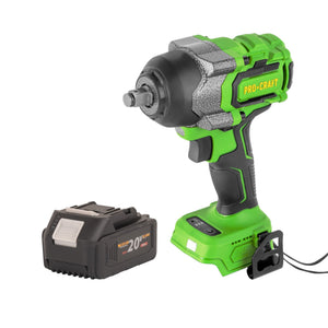 Procraft PWA36bb Akku Schlagschrauber 20 V 850 Nm 1/2" Brushless + 1x Akku 4,0 Ah - ohne Ladegerät