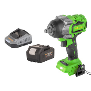 Procraft PWA36bb Akku Schlagschrauber 20 V 850 Nm 1/2" Brushless + 1x Akku 4,0 Ah + Ladegerät