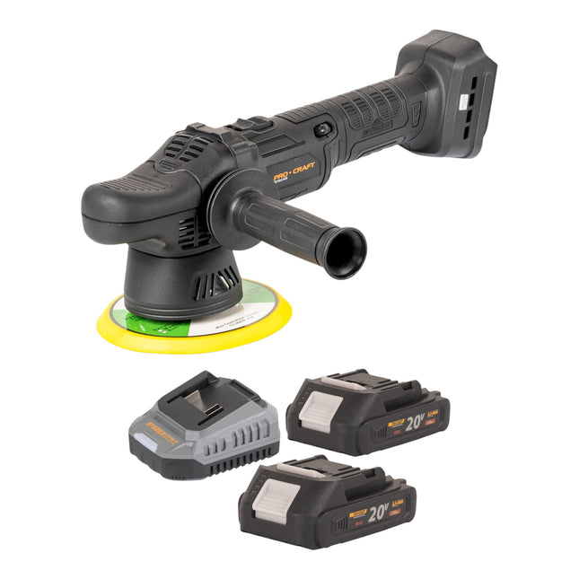 Procraft PM20bb Akku Poliermaschine 20 V 150 mm 2x Akku 2 0 Ah Ladegeraet 0 - toolbrothers