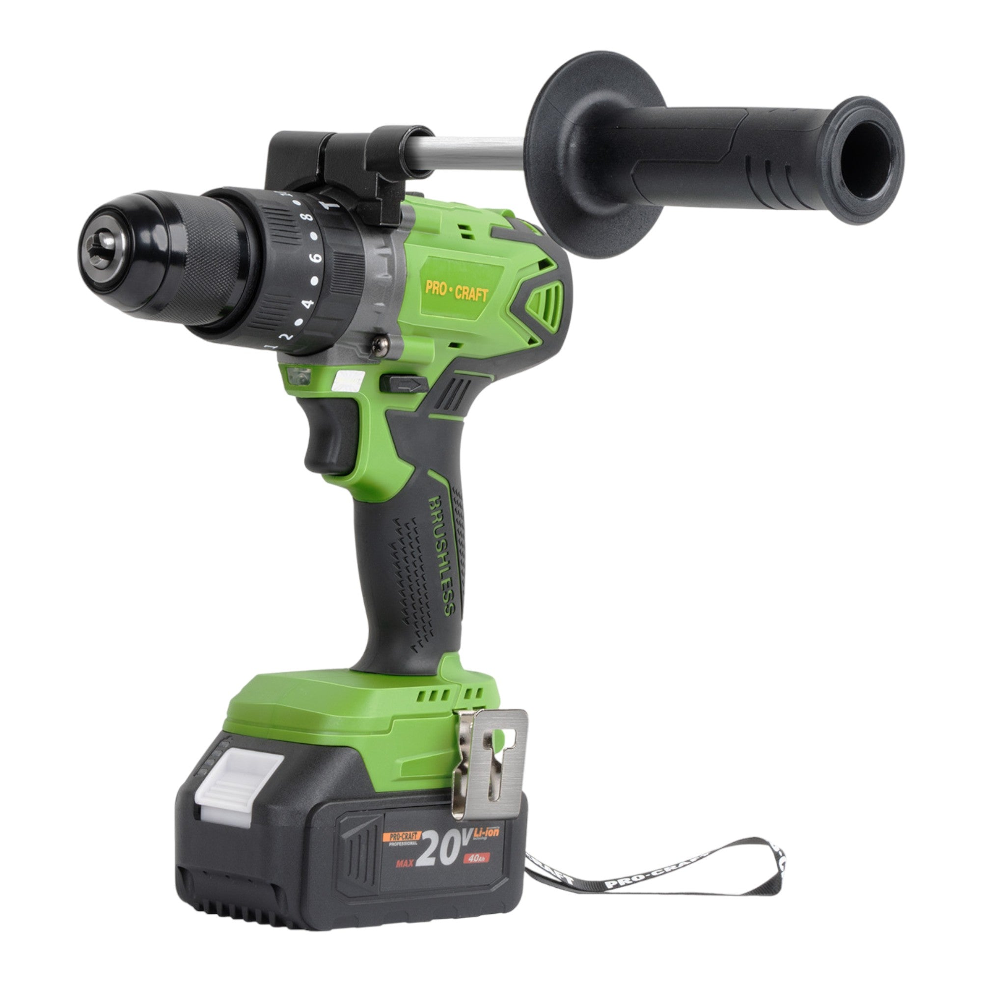 Procraft PA18BL Akku Schlagbohrschrauber 20 V 50 Nm Brushless 2x Akku 4 0 Ah Ladegeraet 32 tlg Bit Set Koffer 1 - toolbrothers