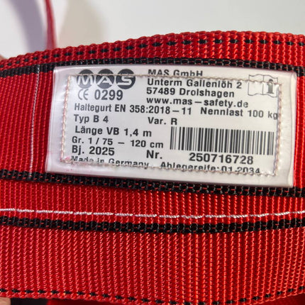 MAS Haltegurt Typ B4 Var R EN 358 Laenge ca 14000 mm Leicht Gebraucht 2 - toolbrothers