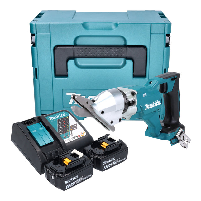 Makita DJS 800 RTJ Akku Faserzementschere 18 V Brushless 2x Akku 5 0 Ah Ladegeraet Makpac 0 - toolbrothers