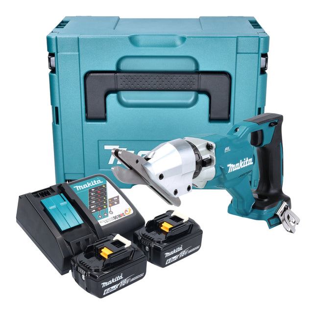 Makita DJS 800 RGJ Akku Faserzementschere 18 V Brushless 2x Akku 6 0 Ah Ladegeraet Makpac 0 - toolbrothers