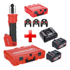 Rothenberger ROMAX NANO Akku Pressmaschine 18 V 34 kN CAS 2x Akku 4 0 Ah Ladegeraet 3 tlg TH Pressbacken Set Rocase 0 - toolbrothers