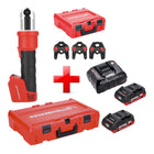 Rothenberger ROMAX NANO Akku Pressmaschine 18 V 34 kN CAS 2x LiHD Akku 4 0 Ah Ladegeraet 3 tlg TH Pressbacken Set Rocase 0 - toolbrothers