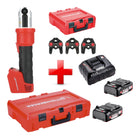 Rothenberger ROMAX NANO Akku Pressmaschine 18 V 34 kN CAS 2x Akku 2 0 Ah Ladegeraet 3 tlg TH Pressbacken Set Rocase 0 - toolbrothers