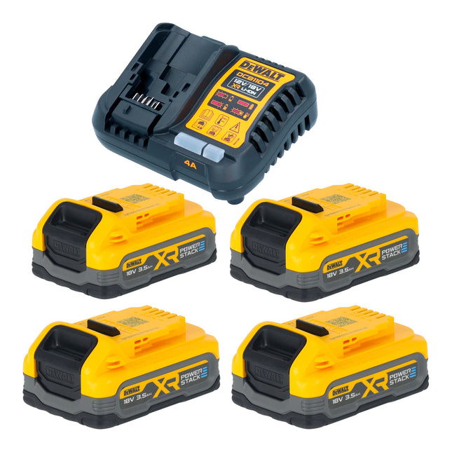 DeWalt DCB 1104 S4 Akku Starter Set mit Schnell Ladegeraet 4x Powerstack Akku 18 V 3 5 Ah 0 - toolbrothers