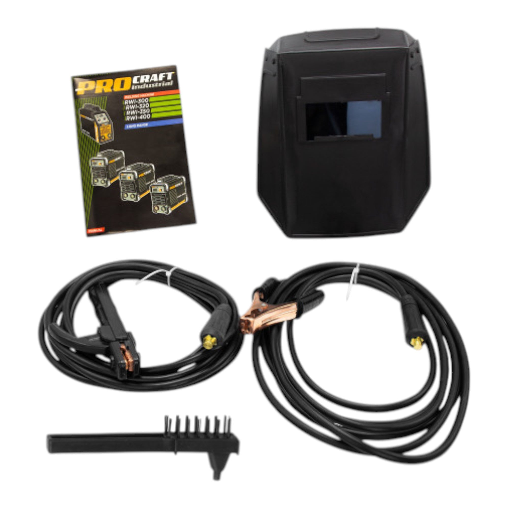 Procraft Industrial RWI 400 Inverter Schweissgeraet 7 kW 20 200 A MMA Schweissschutzschild Drahtbuerste weiteres Zubehoer 3 - toolbrothers