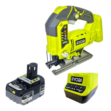 RYOBI R18JS 0 Akku Stichsaege 18 V 101 mm 1x Akku 5 0 Ah Ladegeraet 0 - toolbrothers