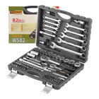 Procraft WS82 Steckschluessel Set 82 tlg 1 4 1 2 Ratsche Schluessel Stecknuss Bits Koffer 0 - toolbrothers