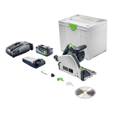 Festool TSC 55 KSEB Basic Akku Tauchsaege 18 V 160 mm Brushless 1x Akku 8 0 Ah Ladegeraet Systainer 0 - toolbrothers
