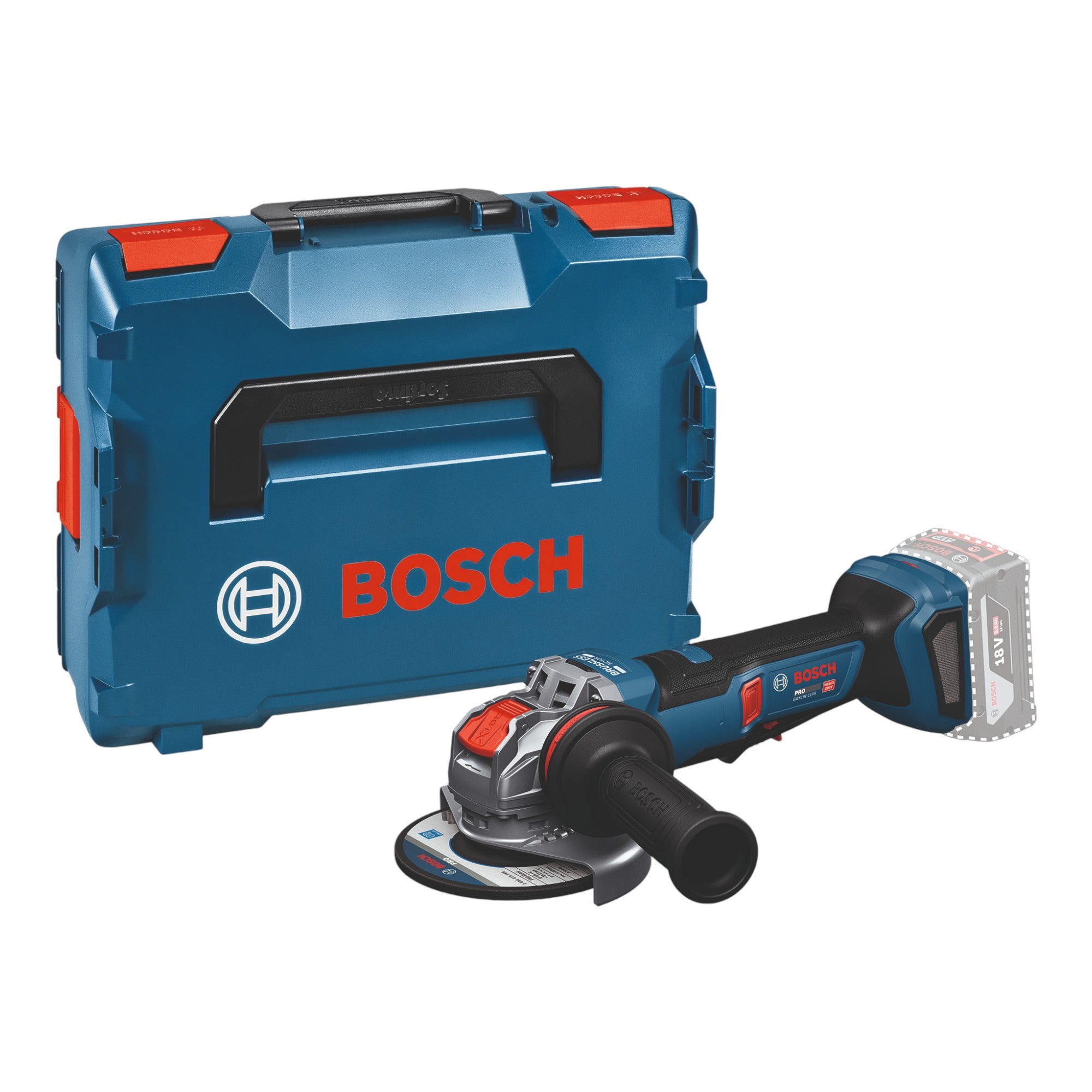 Bosch GWS 18V 11 PS Akku Winkelschleifer 18 V 125 mm L Boxx 06019N4301 ohne Akku ohne Ladegeraet 0 - toolbrothers
