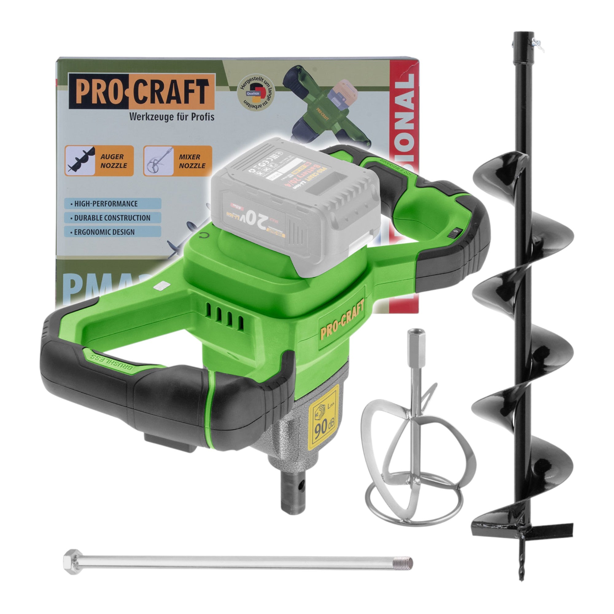 Procraft PMA20 Akku Erdbohrer 20 V Brushless Solo ohne Akku ohne Ladegeraet 0 - toolbrothers