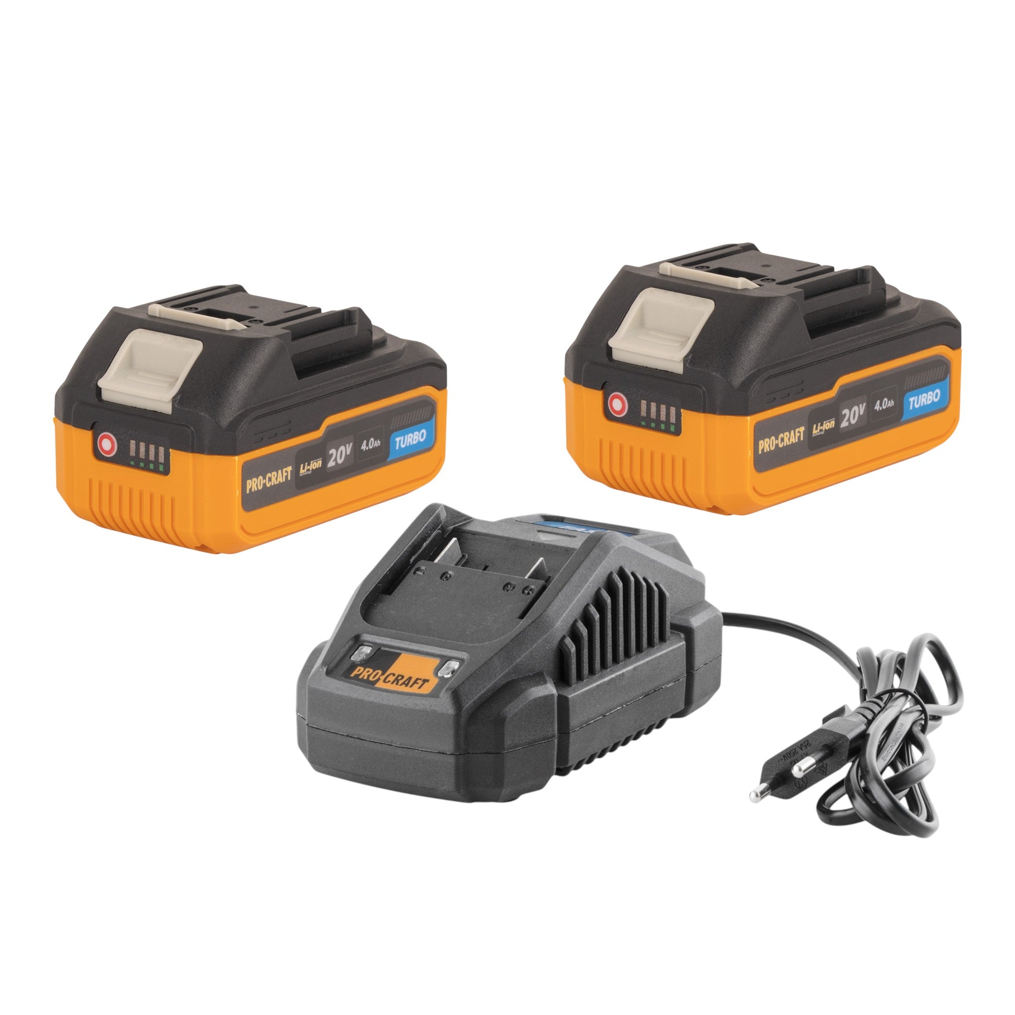 Procraft Starter Pack 20 V 20 2 4A Ladegeraet 2x 20 4 Turbo Akku 4 0 Ah 0 - toolbrothers