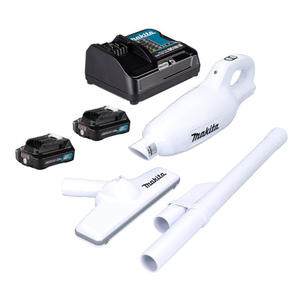 Makita CL 108 FDSA2W Akku Staubsauger 12 V 0 6 l 2x Akku 2 0 Ah Ladegeraet 0 - toolbrothers