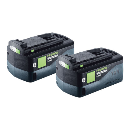 Festool Akku Set 2x BP 18 Li 5 0 HP ASI HighPower Akkupack 18 V 5 0 Ah Li Ion 2x 578519 Bluetooth mit Ladestandanzeige 0 - toolbrothers