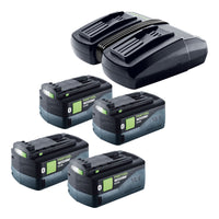 Festool Energie Set 4x BP 18 Li 5 0 HP ASI HighPower Akkupack 18 V 5 0 Ah 4x 578519 TCL 6 DUO Doppel Ladegeraet 577017  0 - toolbrothers