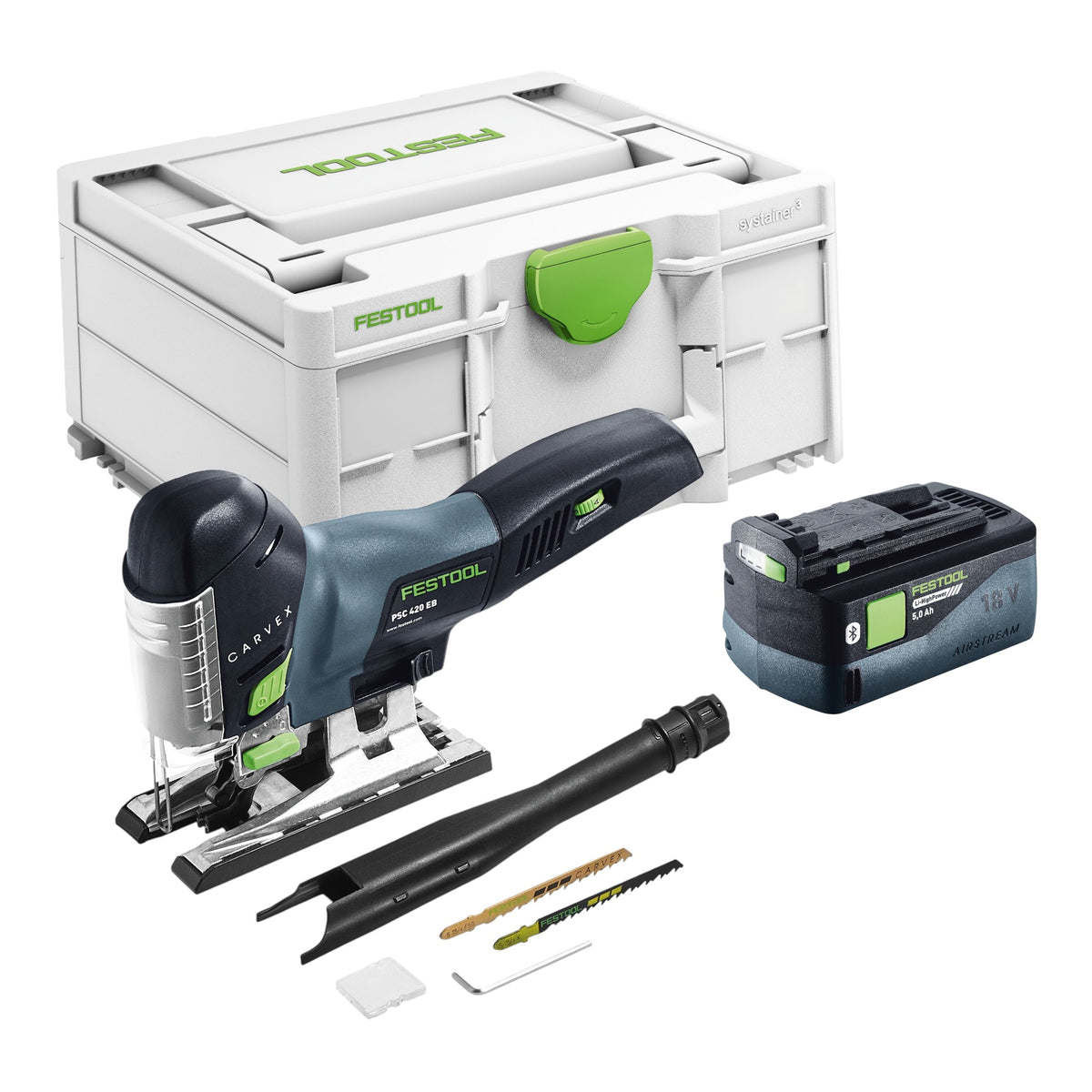 Festool PSC 420 EB-Basic Akku Pendelstichsäge 18 V 120 mm Brushless + 1x Akku 5,0 Ah + Systainer - ohne Ladegerät