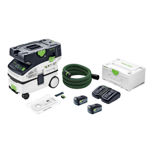 Festool CTLC MINI I-Basic Akku Absaugmobil 36 V ( 2x 18 V ) Staubkl. L + 2x Akku 5,0 Ah + Doppelladegerät + Systainer