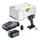 Festool TXS 18 Basic Akku Bohrschrauber 18 V 40 Nm Brushless 1x Akku 5 0 Ah Schnellladegeraet Systainer 0 - toolbrothers