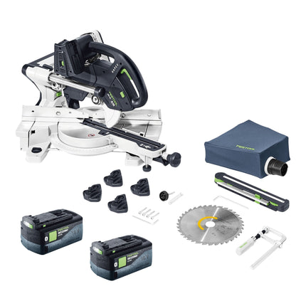Festool KAPEX KSC 60 EB Basic Akku Kapp Zugsaege 18 V 36 V 216 mm Brushless 2x Akku 5 0 Ah ohne Ladegeraet 0 - toolbrothers