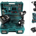 Makita DTD 155 STTK B Akku Schlagschrauber 18 V Brushless Schwarz mit 5,0 Ah Akku, Ladegerät und 101 tlg. Zubehör Set - Toolbrothers