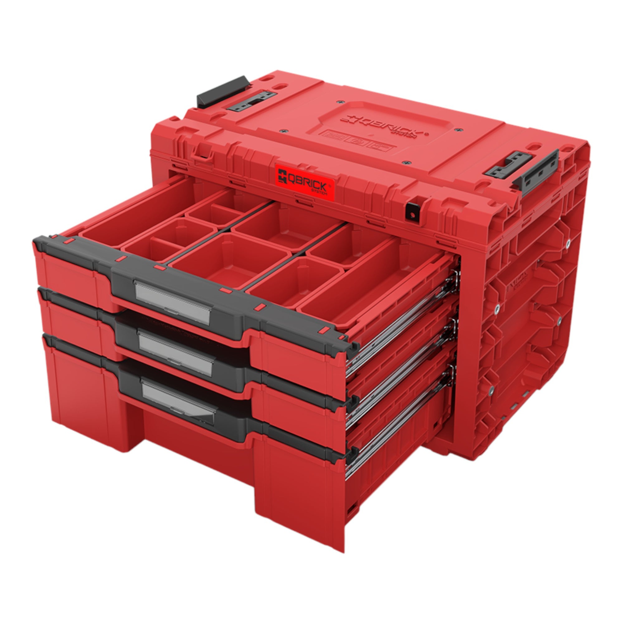 Qbrick System PRIME Drawer 3 Toolbox Expert RED ULTRA HD modularer Werkzeugkasten mit 3 Schubladen 542 x 335 x 369 mm 22 6 l 0 - toolbrothers