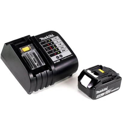 Makita DHP 458 ST1J Akku Schlagbohrschrauber 18 V 91Nm im Makpac + 5,0 Ah Akku + Ladegerät + 38 tlg. Bit- & Bohrer Set - Toolbrothers