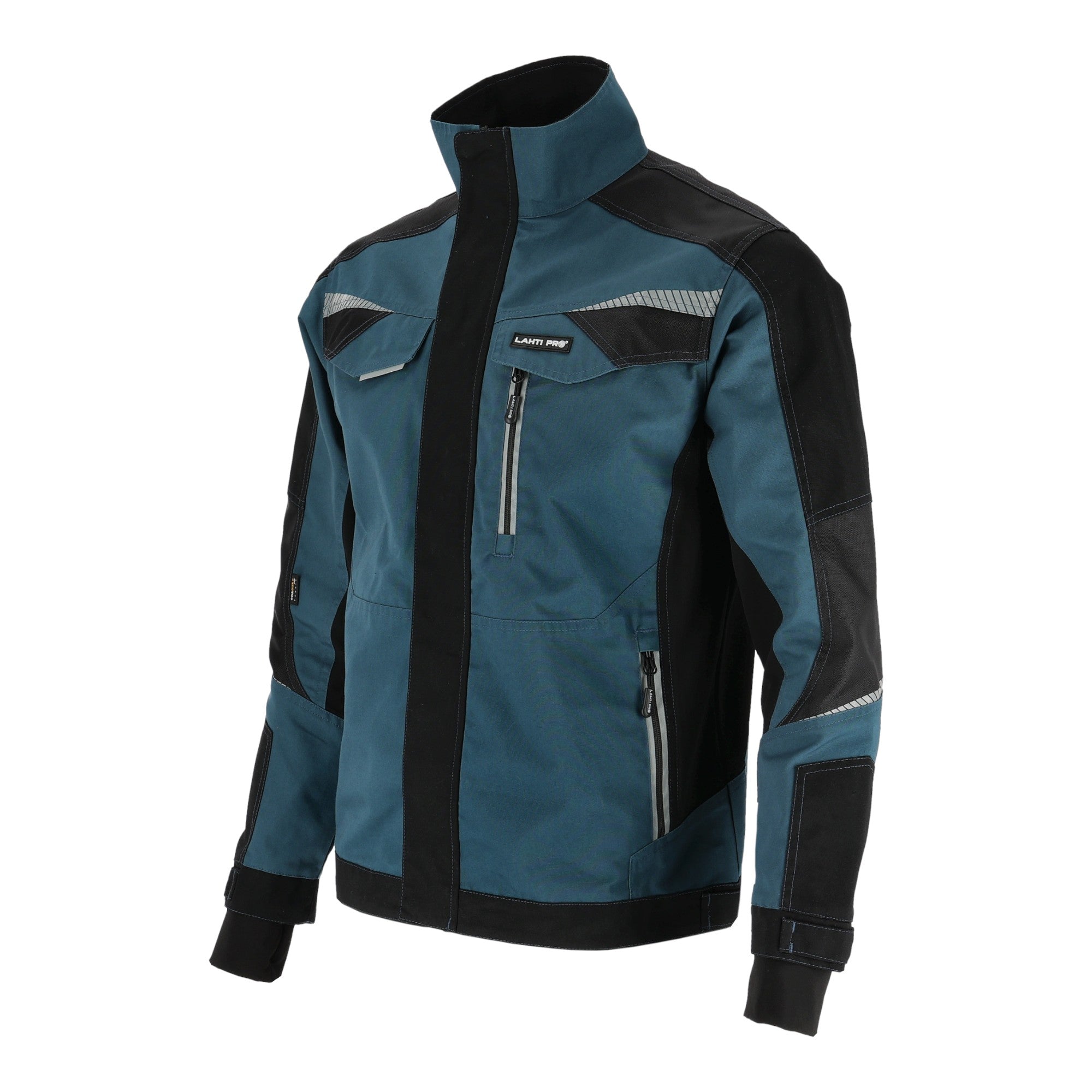LAHTI PRO Arbeitsjacke mit Reflexstreifen Slim Fit Groesse XXXL L4042106 tuerkis schwarz 0 - toolbrothers