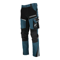 LAHTI PRO Arbeitshose mit Stretch Einsaetzen Slim Fit Groesse XXL L4054105 tuerkis schwarz 0 - toolbrothers