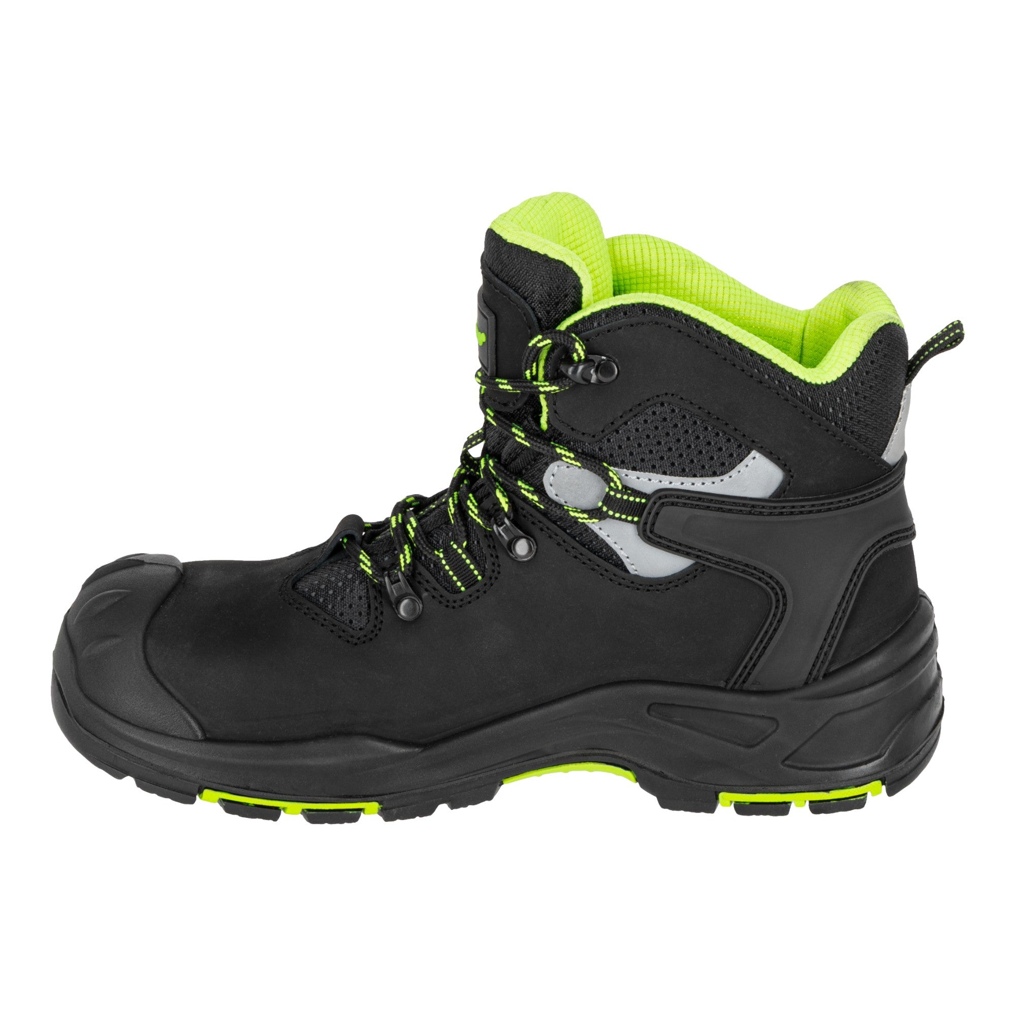 LAHTI PRO Sicherheitsstiefel Nubuk S3 FO HRO SR Groesse 39 L3013039 schwarz gruen 2 - toolbrothers
