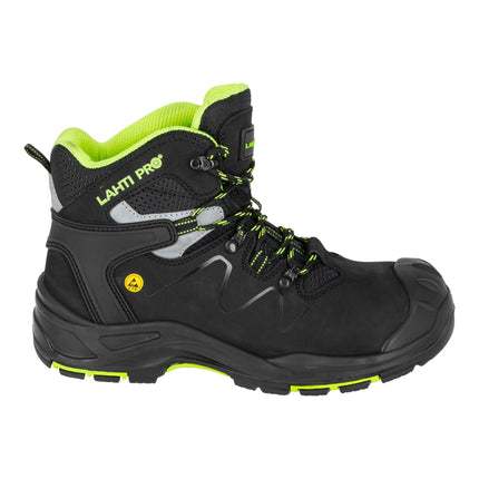 LAHTI PRO Sicherheitsstiefel Nubuk S3 FO HRO SR Groesse 47 L3013047 schwarz gruen 0 - toolbrothers