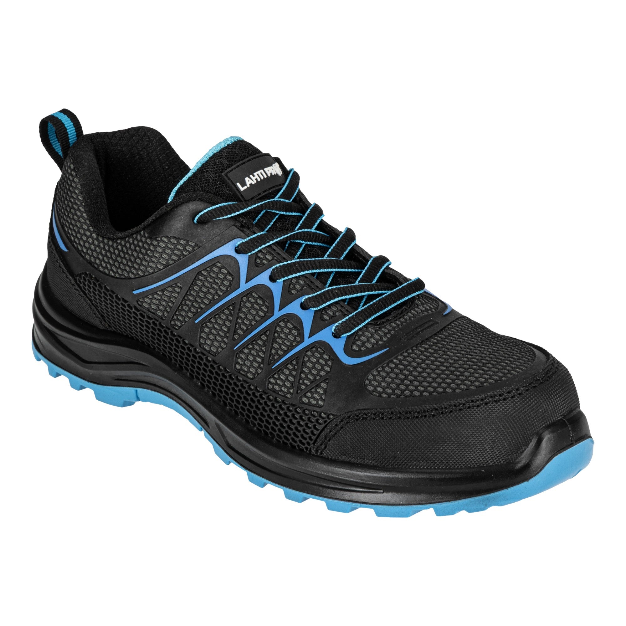 LAHTI PRO Sicherheitshalbschuh KPU Mesh S1P SRC Groesse 40 L3042240 schwarz blau 1 - toolbrothers