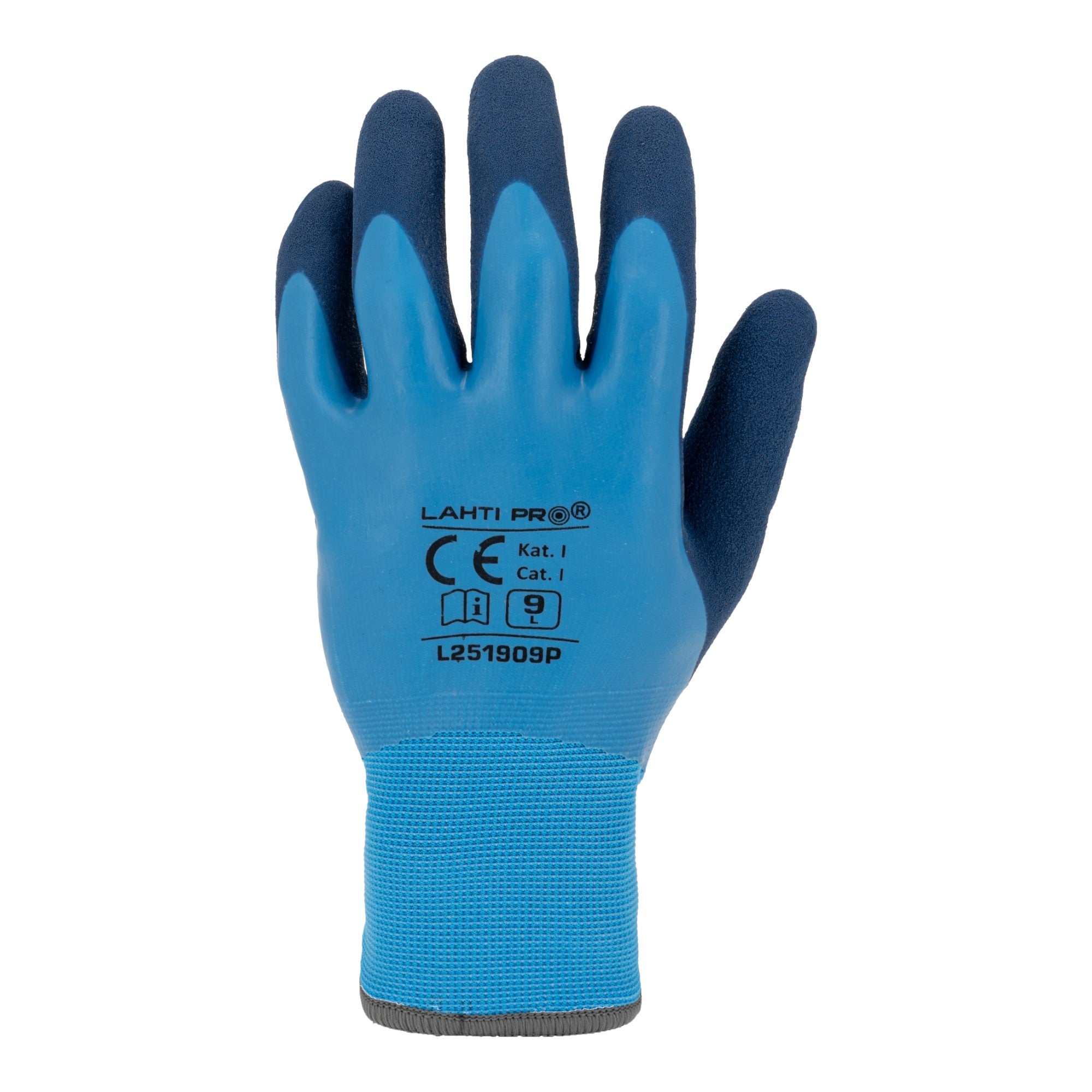 LAHTI PRO Latexbeschichtete Schutzhandschuhe mit Acryl Isolierung Groesse 9 L251909K blau 1 - toolbrothers