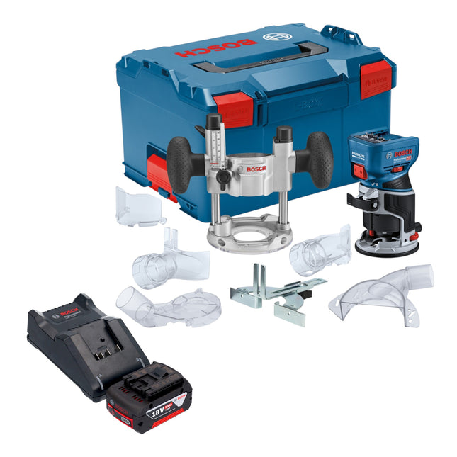 Bosch GKF 18V 8 Professional Akku Kantenfraese 18 V 8 0 mm Brushless 1x Akku 5 0 Ah Ladegeraet Taucheinheit L Boxx 0 - toolbrothers